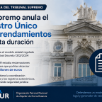 El Supremo anula el Registro Único de Arrendamientos | FEVITUR